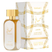 Perfumy damskie Hayaati Gold Elixir Lattafa 100 ml na eleganckim stole, otoczone dekoracyjnymi akcesoriami, które podkre