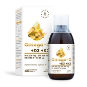 Aura Herbals Omega3 370 DHA + D3 2000IU + K2MK7  płyn 200 ml