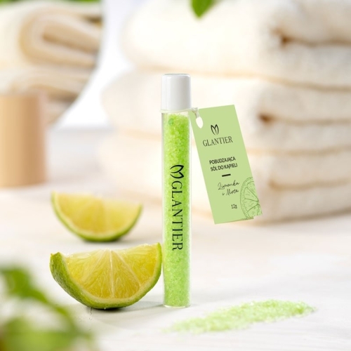 Glantier Pobudzająca sól do kąpieli Limonka i Mięta 12g