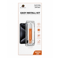 Szkło hartowane 9H do iPhone 15 PRO z aplikatorem montażowym