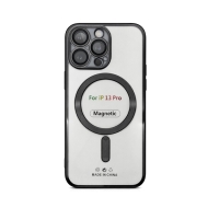 Etui do iPhone 13 PRO czarne przezroczyste MagSafe