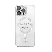 Etui do iPhone 13 PRO srebrne przezroczyste MagSafe