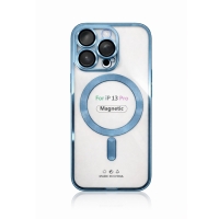 Etui do iPhone 13 PRO jasnoniebieskie przezroczyste MagSafe