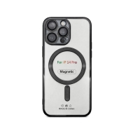 Etui do iPhone 14 PRO czarne przezroczyste MagSafe