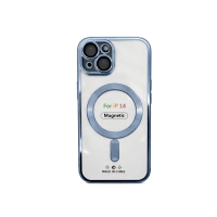 Etui do iPhone 14 jasnoniebieskie przezroczyste MagSafe