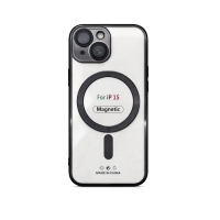 Etui do iPhone 15 czarne przezroczyste MagSafe