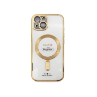 Etui do iPhone 15 złote przezroczyste MagSafe