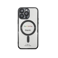 Etui do iPhone 16 PRO czarne przezroczyste MagSafe