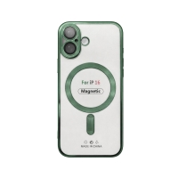Etui do iPhone 16 ciemnozielone przezroczyste MagSafe