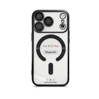 Etui do iPhone 17 PRO czarne przezroczyste MagSafe