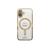 Etui do iPhone 17 złote przezroczyste MagSafe