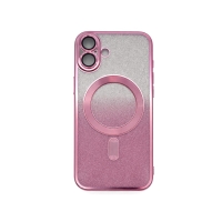 Etui do Apple IPhone 17 Różowy Srebrny Brokatowy case na telefon MagSafe