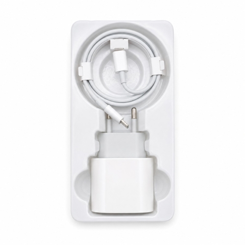 Zestaw Ładowarka sieciowa USB-C PD 20W + kabel Lightning do Apple iPhone 8-14 Biała