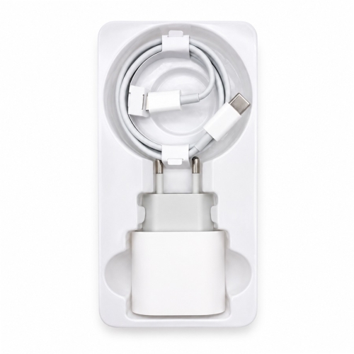 Zestaw ładowarka sieciowa PD 20W z kablem USB-C biała