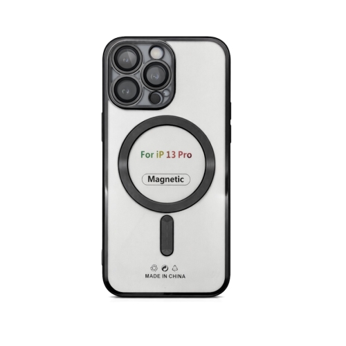 Etui do iPhone 13 PRO czarne przezroczyste MagSafe