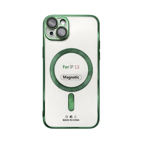 Etui do iPhone 13 ciemnozielone przezroczyste MagSafe