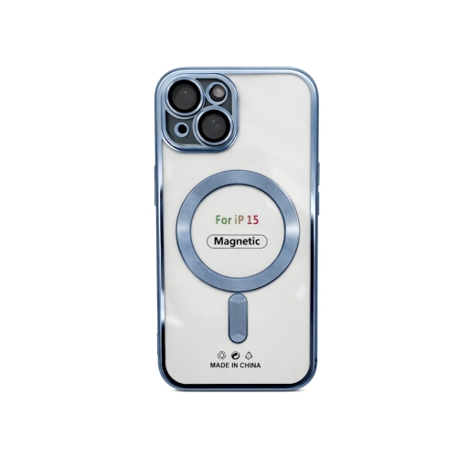 Etui do iPhone 15 jasnoniebieskie przezroczyste MagSafe