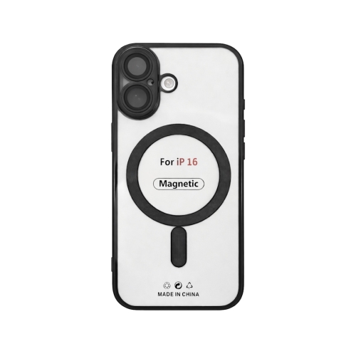 Etui do iPhone 16 czarne przezroczyste MagSafe