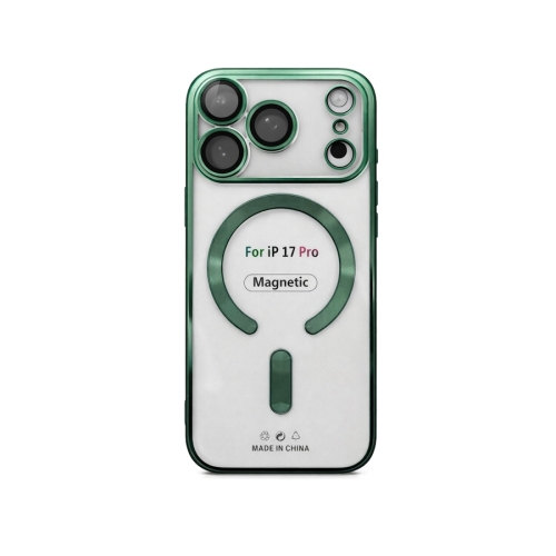 Etui do iPhone 17 PRO ciemnozielone przezroczyste MagSafe