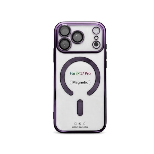 Etui do iPhone 17 PRO ciemnofioletowe przezroczyste MagSafe