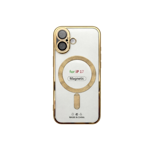 Etui do iPhone 17 złote przezroczyste MagSafe