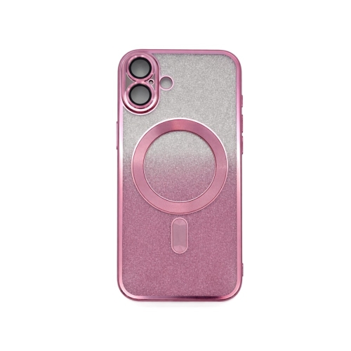 Etui do Apple IPhone 17 Różowy Srebrny Brokatowy case na telefon MagSafe