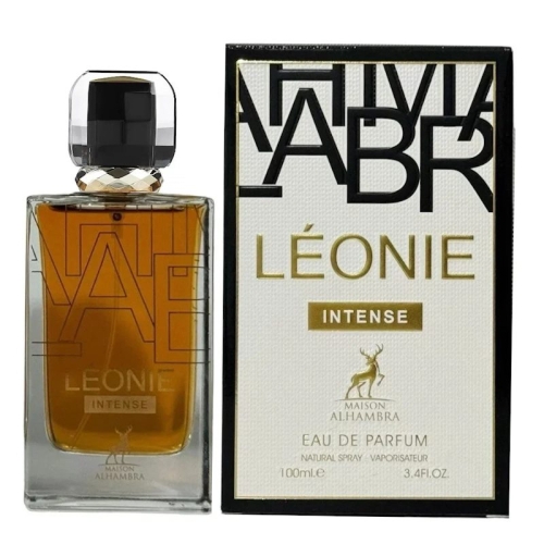 Detal flakonu Leonie Intense Maison Alhambra 100ml, luksusowe perfumy damskie o zmysłowych nutach róży, jaśminu i wanili