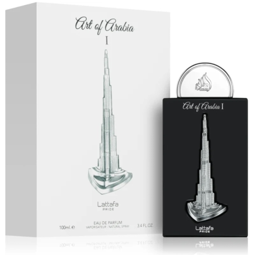 Flakon perfum unisex Art Of Arabia I Lattafa 100ml z nutami bergamotki, czarnej herbaty i kadzidła dostępny na e-drogeri