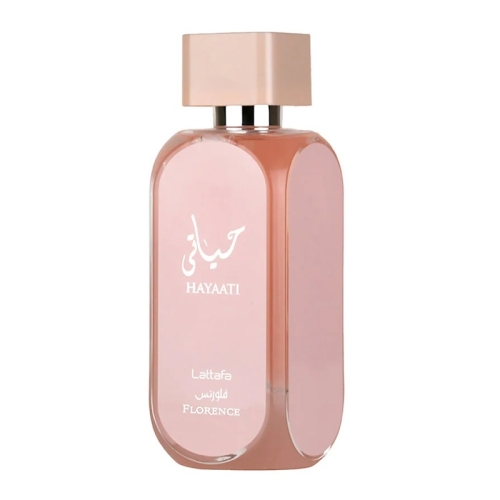 Flakon perfum Hayaati Florence Lattafa 100ml – elegancki zapach z nutami czerwonych owoców, jaśminu i wanilii, e-drogeria24.pl.