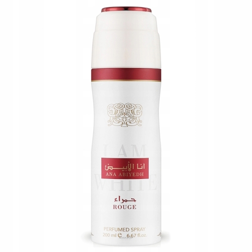 Dezodorant Ana Abiyedh Rouge Lattafa 200ml – elegancka czerwona butelka z połyskiem