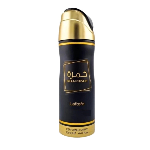 Perfumowany dezodorant unisex Khamrah Lattafa 200ml w eleganckim flakonie