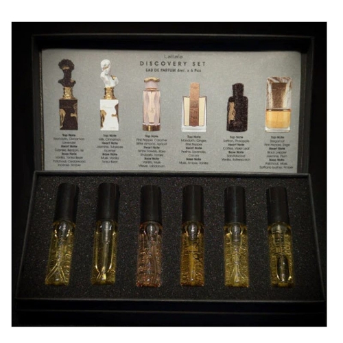 Miniaturowe flakony perfum z zestawu Lattafa Discovery Set Vol.1