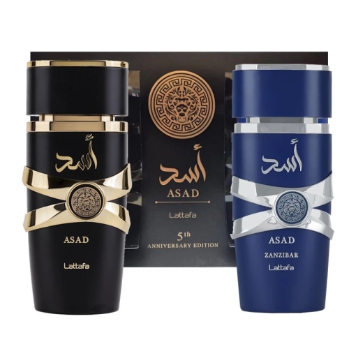Zestaw perfum Asad & Asad Zanzibar Anniversary Edition Lattafa 2x100ml w eleganckim pudełku