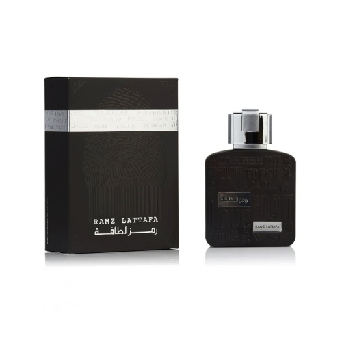 Opakowanie perfum męskich Ramz Silver Lattafa 100 ml, dostępne na e-drogeria24.pl