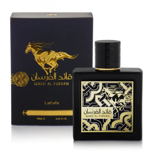Luksusowy flakon Qaed Al Fursan Lattafa 90 ml na e-drogeria24.pl – zapach unisex o bogatych orientalnych nutach.