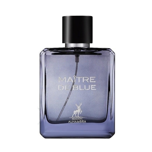 Zbliżenie na butelkę Maitre De Blue Maison Alhambra 100ml – elegancki zapach dla mężczyzn, dostępny na e-drogeria24.pl.