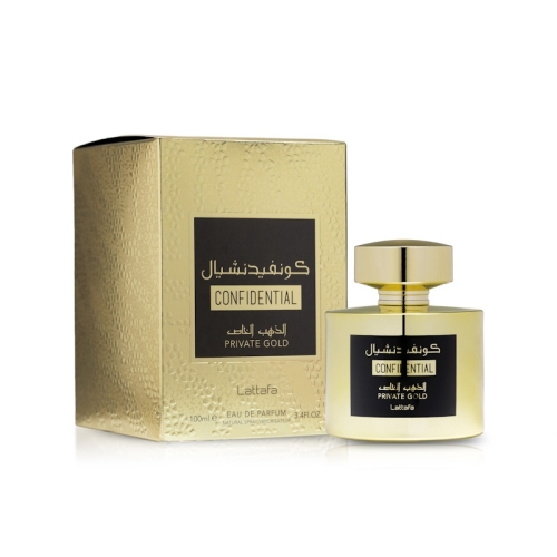 Flakon perfum Lattafa Confidential Private Gold 100 ml