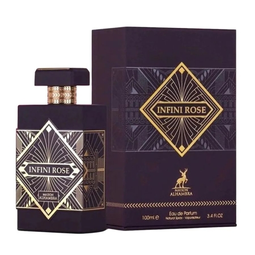 Flakon perfum Infini Rose Maison Alhambra 100 ml, elegancki zapach unisex dostępny w e-drogeria24.pl.