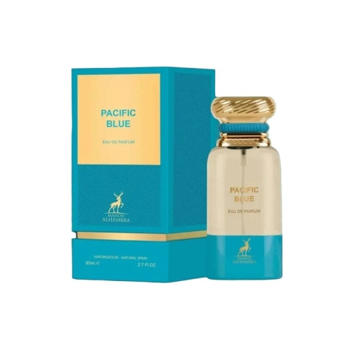 Flakon perfum unisex Pacific Blue Alhambra 80ml – elegancki design i świeża, orzeźwiająca kompozycja.