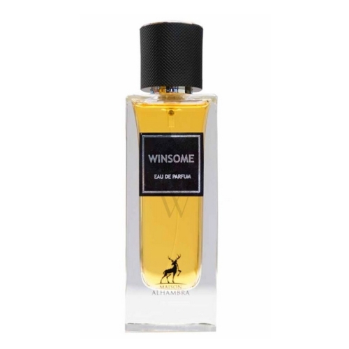 Zbliżenie na butelkę Winsome (The Tux) Maison Alhambra 90ml – elegancki zapach unisex, dostępny na e-drogeria24.pl.