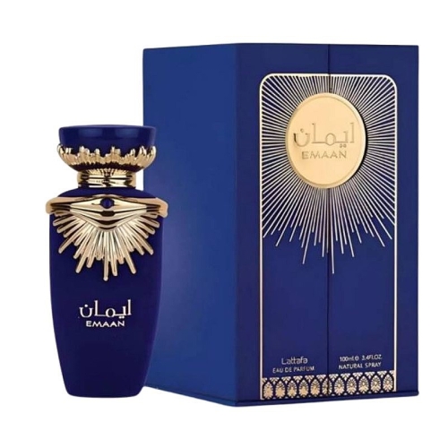 Emaan Lattafa 100ml – luksusowe perfumy unisex o orientalno-kwiatowym zapachu, dostępne na e-drogeria24.pl.