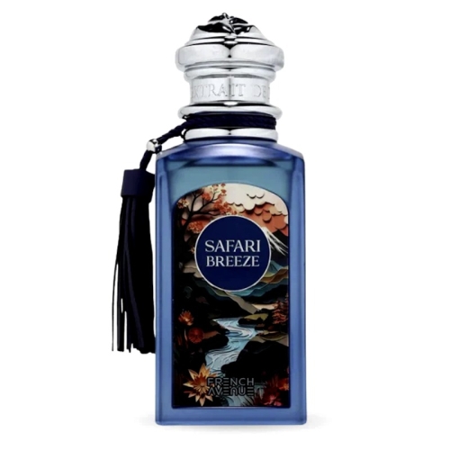 Flakon perfum Safari Breeze French Avenue Eau de Parfum 100 ml – świeży orientalno-tropikalny zapach uniseks z nutami cytrusów i egzotycznych kwiatów.