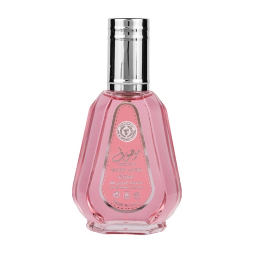 Flakon perfum Mousuf Wardi EDP - 50 ml Ard Al Zaafaran w eleganckim designie z różowymi akcentami, idealny zapach dla kobiet.