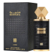 Perfumy Mashrabya Lattafa 100ml – elegancka czarno-złota butelka z arabskim wzorem