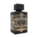Opakowanie perfum unisex Badee Al Oud Lattafa 100 ml - widok z przodu i z boku, ukazujący luksusowe kartonowe pudełko z eleganckimi akcentami. Zdjęcie dostępne na e-drogeria24.pl