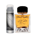 Flakon perfum Pure Oudi Lattafa 100ml na tle orientalnych przypraw i drewna oud