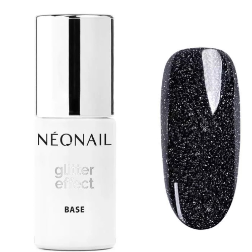 NEONAIL BAZA HYBRYDOWA GLITTER EFFECT BLACK SHINE 7,2 ML