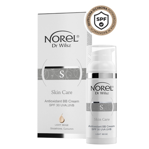 Norel Krem BB antyoksydacyjny SPF 30 UVA UVB jasny beż DK244 50ml Skin Care