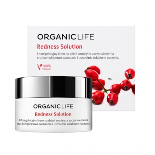 Organic Life Krem na dzień cera naczynkowa Redness Solution