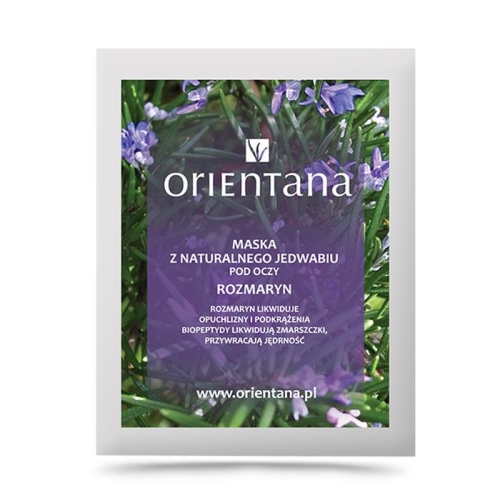 Orientana maska z naturalnego jedwabiu pod oczy rozmaryn